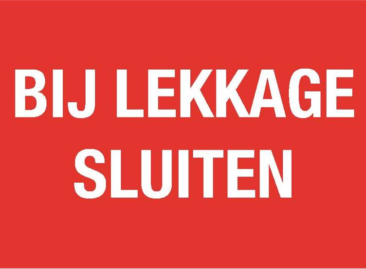 Bij lekkage sluiten