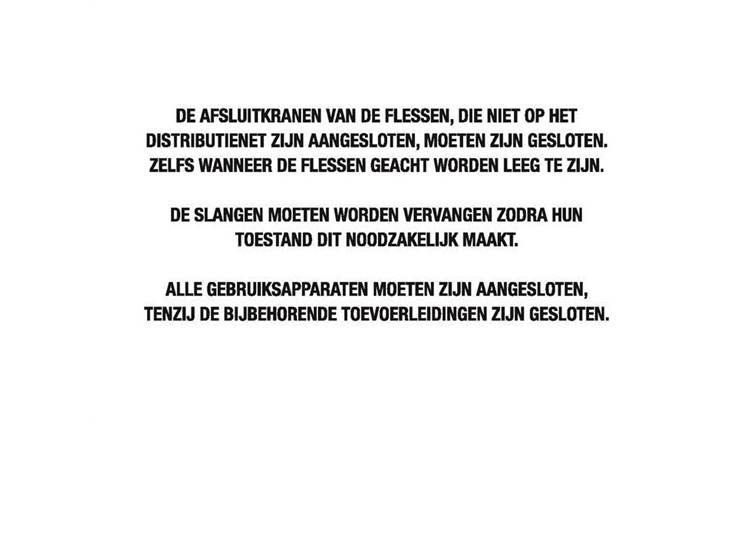 Instructie vloeibaar gas