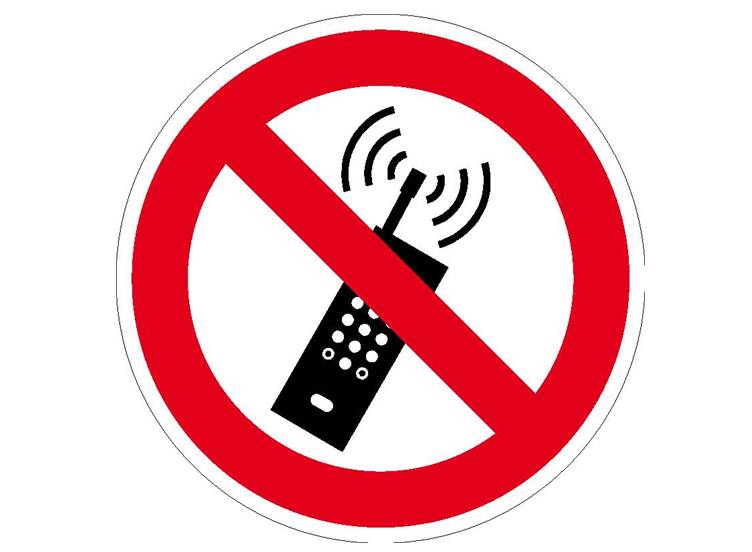 Mobiele telefoon verboden sticker