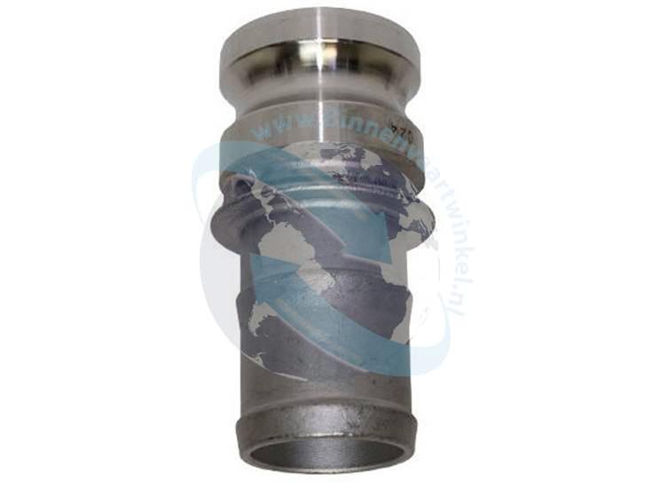 Camlock Koppeling RVS met slangtule